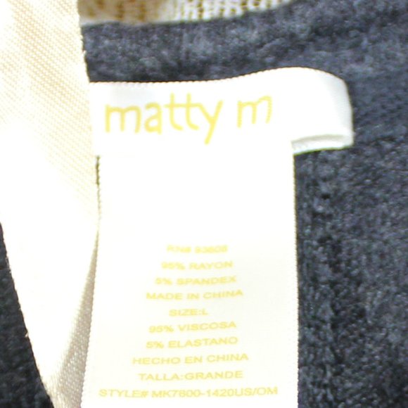 Ladies Matty M Split Back T-Shirt Heather Grey Size Large - Picture 2 of 5